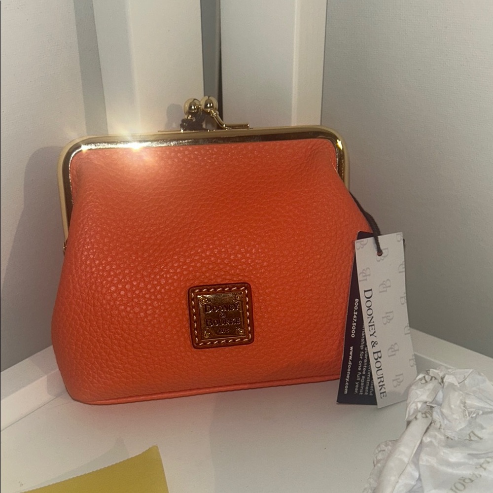 Dooney & Bourke Vibrant Orange Clutch - Picture 2 of 5